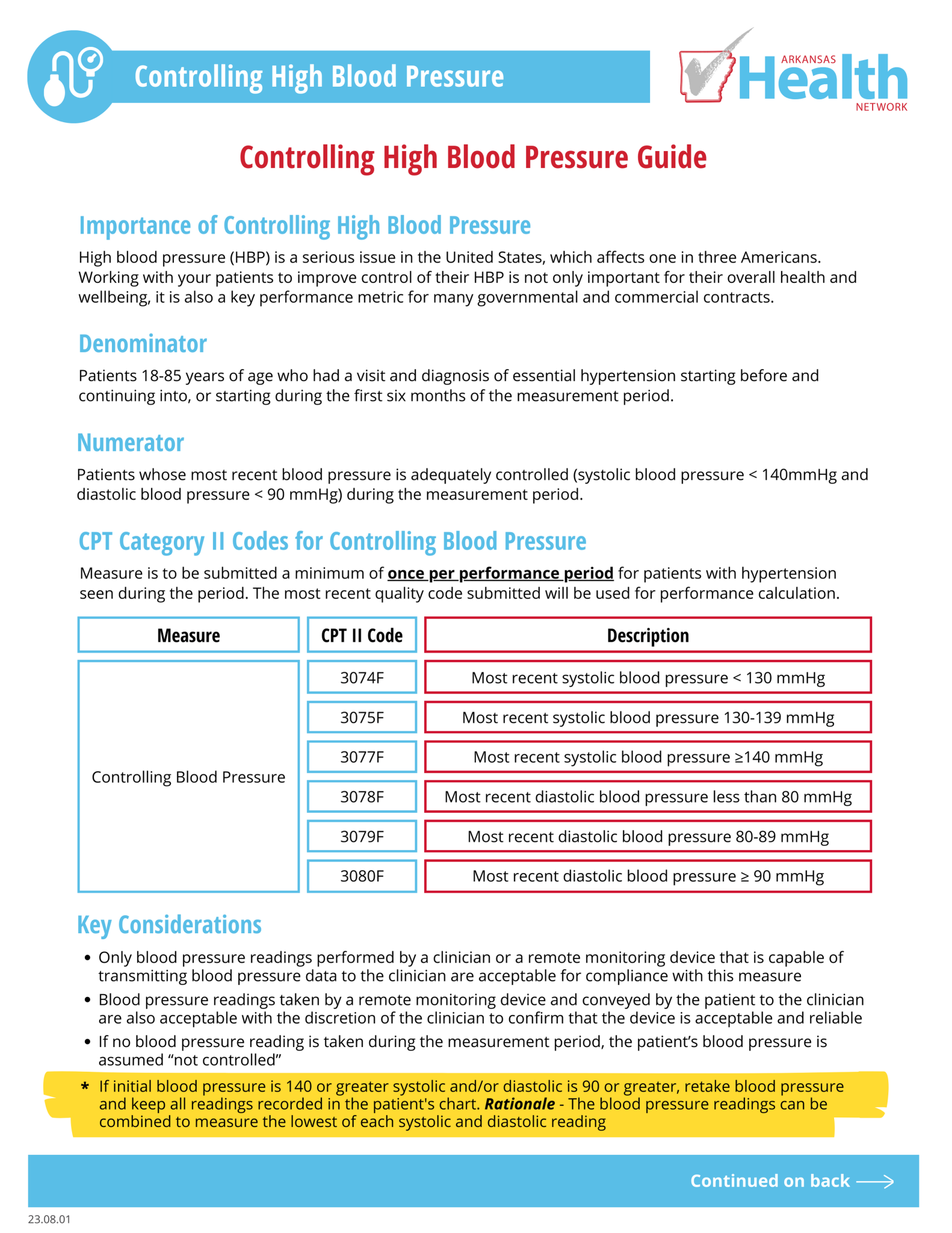 Quality Metric Guides - Arkansas Health Network